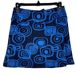 Golftini Small Eager Eyes Mini A-Line Skort Pull-On Geometric Stretch Pockets